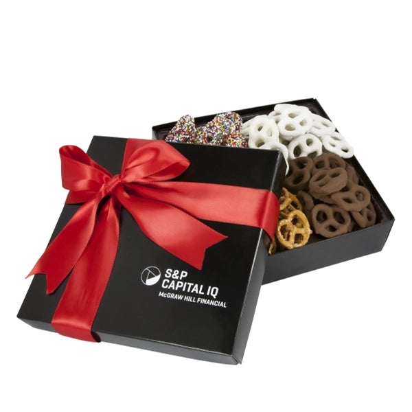4 Cavity Gift Box with Assorted Mini Pretzels